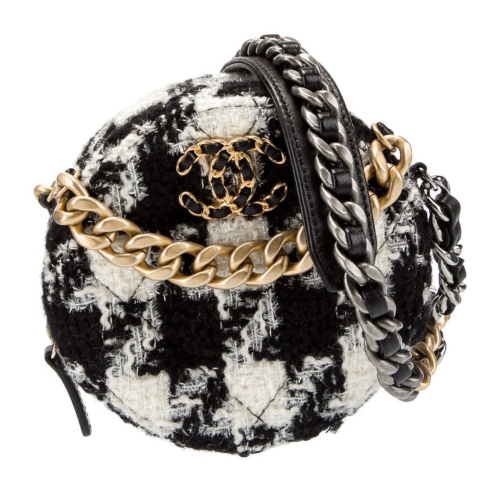 Chanel 19 Round Tweed Handbag